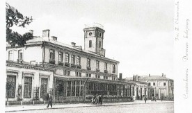 Częstochowa, budynek stacyjny (2). Reprodukcja zdjęcia ze zbiorów Muzeum Okręgowego...